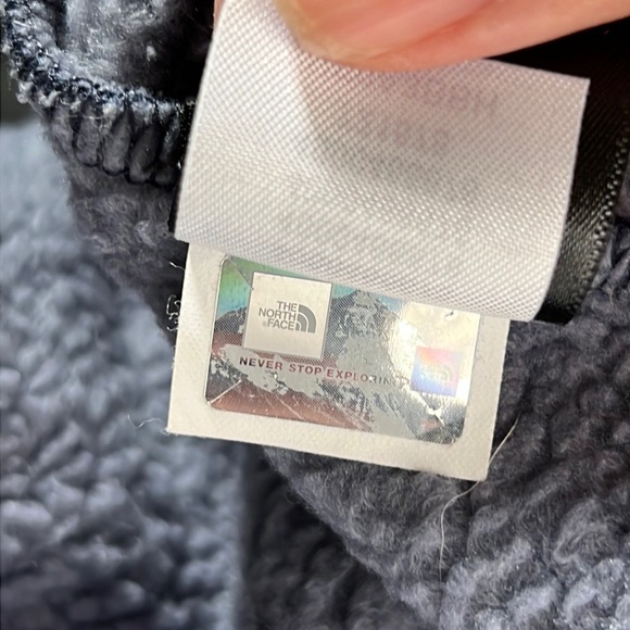 The North Face Men's Tech Sherpa Hoodie Dark Gray and Blue Large Fleece Lined ❄️ - Picture 12 of 12